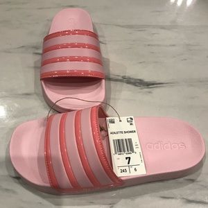 Women’s Slides ADIDAS ADILETTE SHOWER SLIDE SANDAL PINK # FZ2853 Size 7